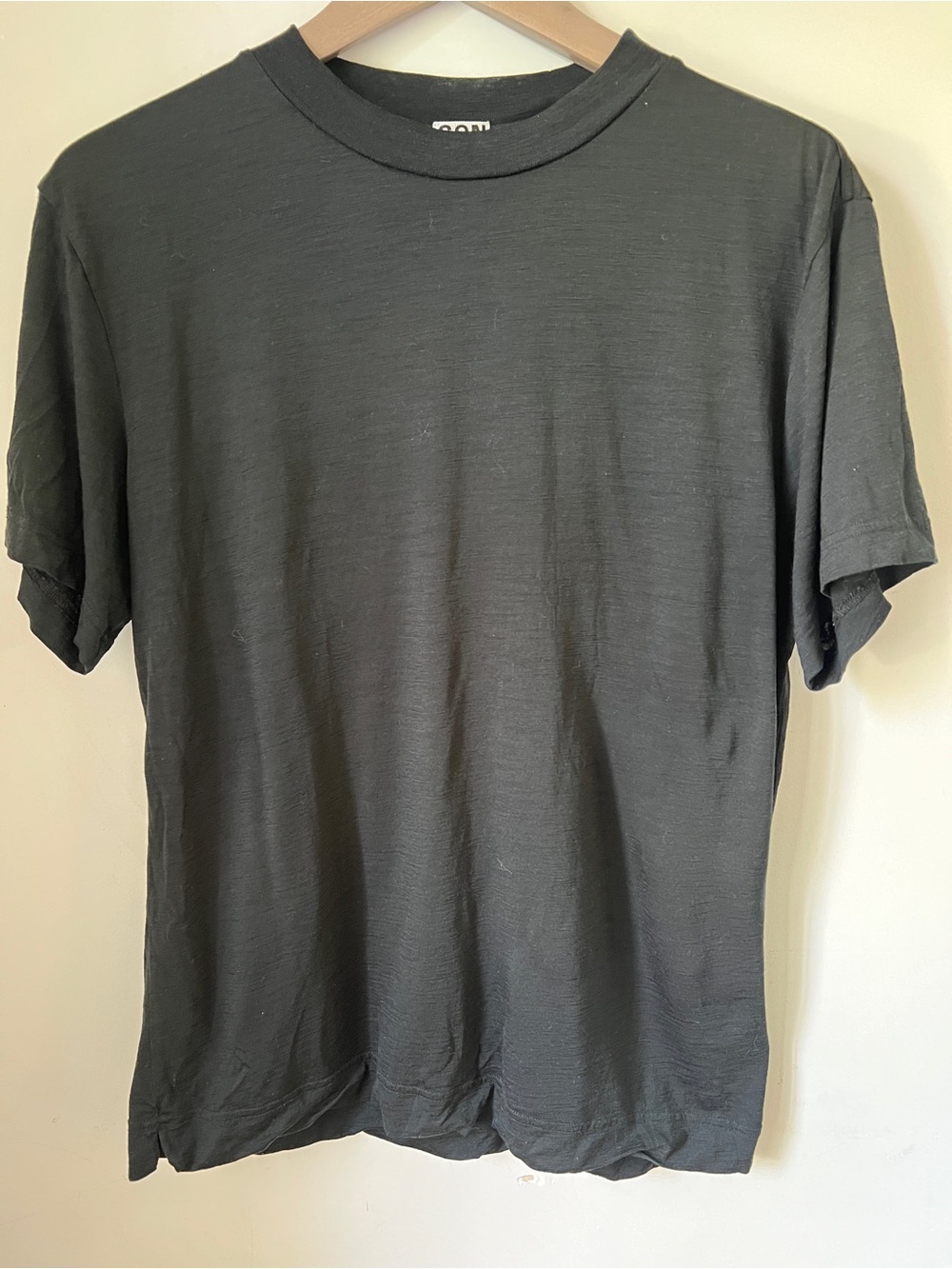 Son of a Tailor Classic Black Crew Short Sleeve Tee 100% Merino Wool